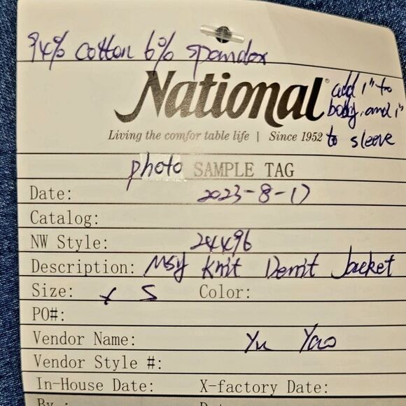 🌴Luxury Cotton Blend Stretch Blazer Denim Blue - Picture 4 of 4